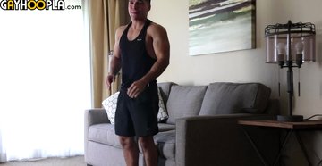 Damian Romano Jerks OFF To Porn And Showers (Part 2)