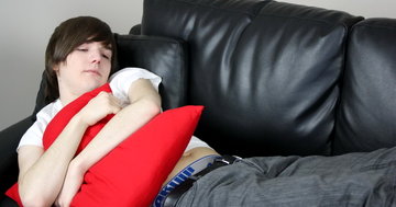 Cute Welsh Emo Brook Jerks his 8" cock